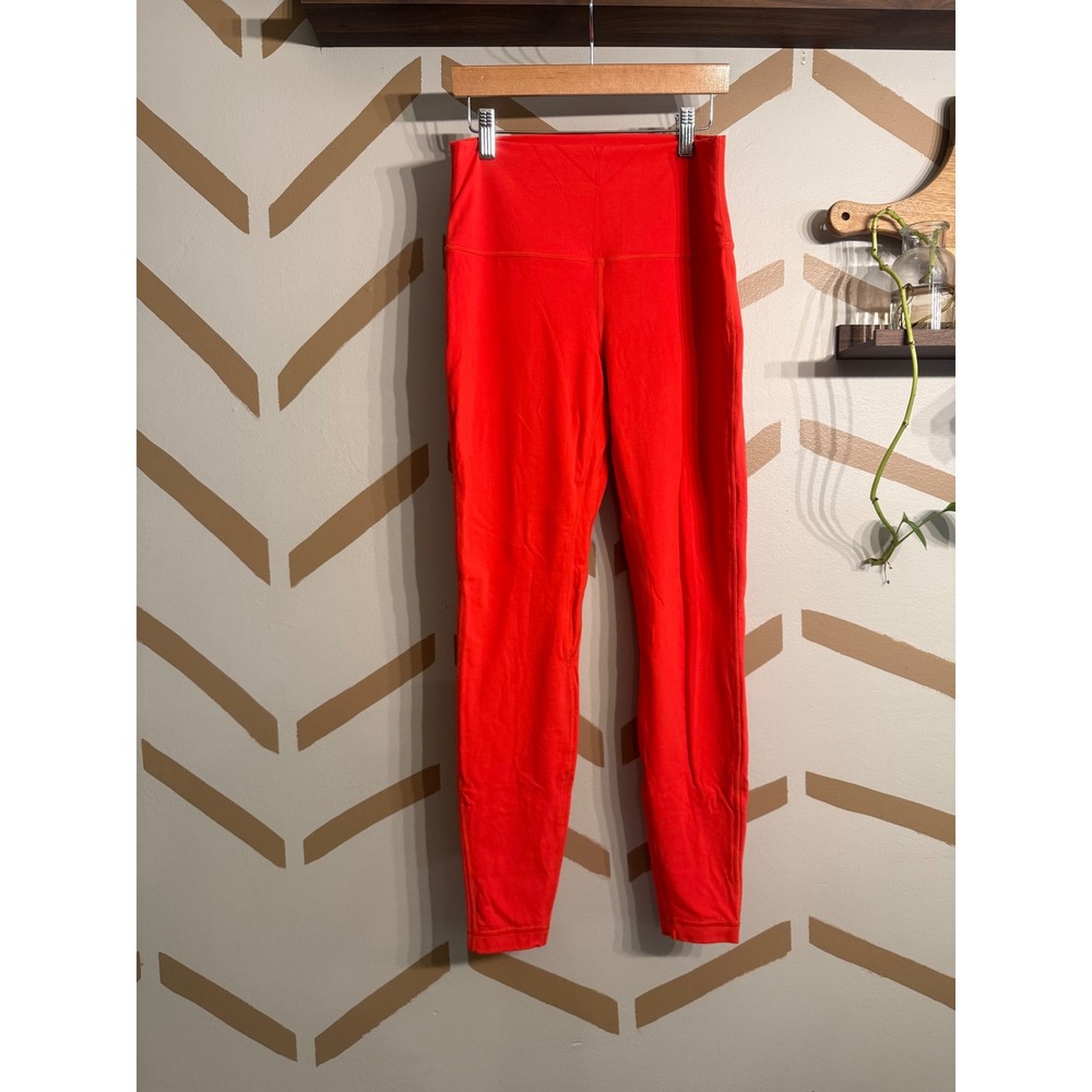 Lululemon Align High-Rise Pant Womens 8 Orange Red 28" Nulu Leggings LW5ECIS